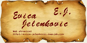 Evica Jelenković vizit kartica